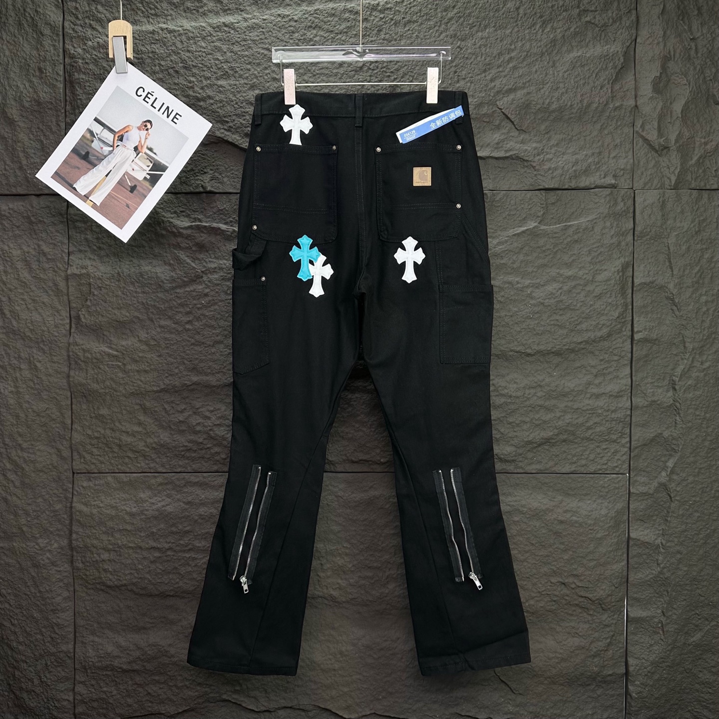 Chrome Hearts Couple Jeans Black Loose Fit