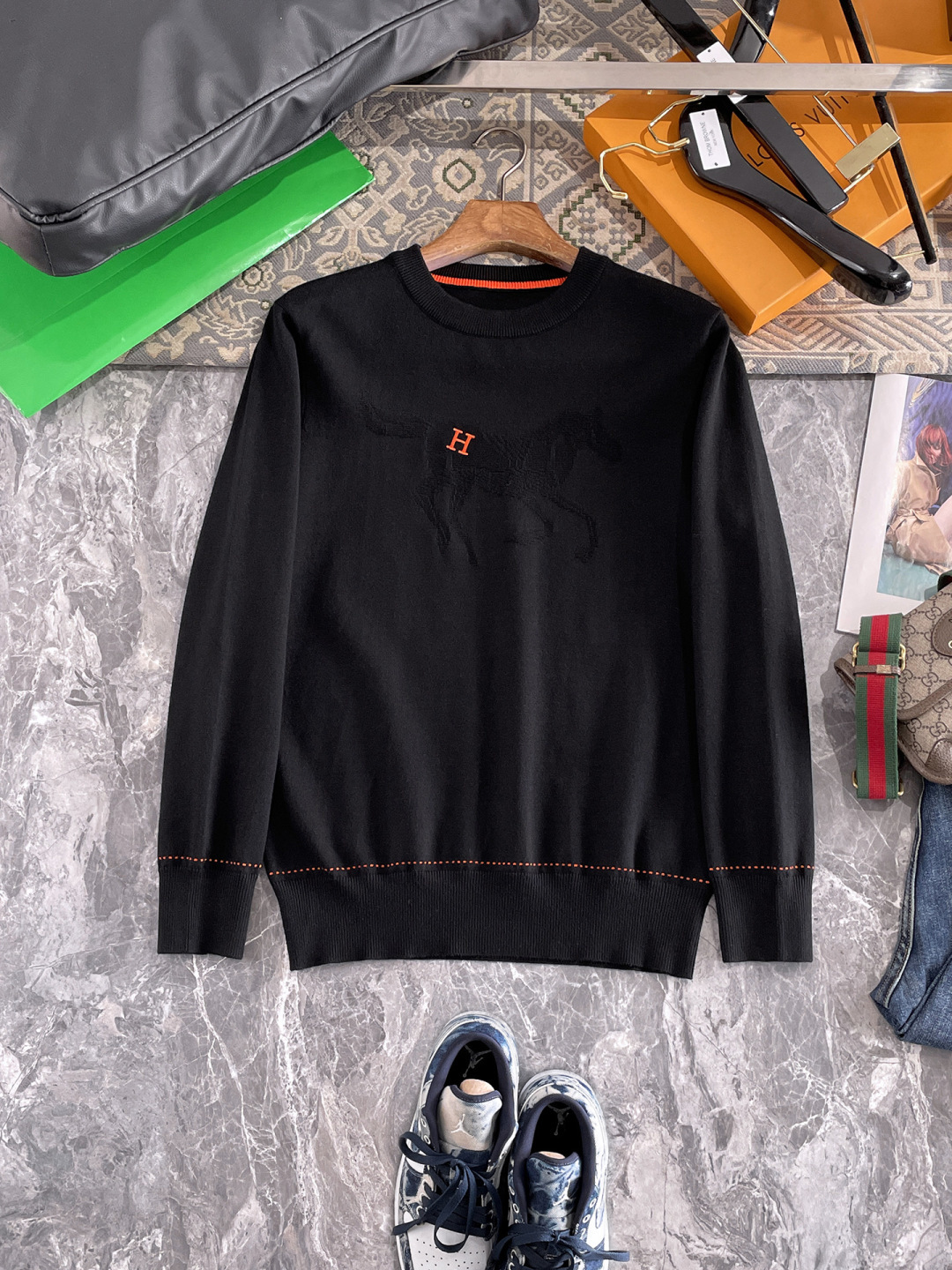 Hermès Male Basic Clothing Wool S-m-xxxl