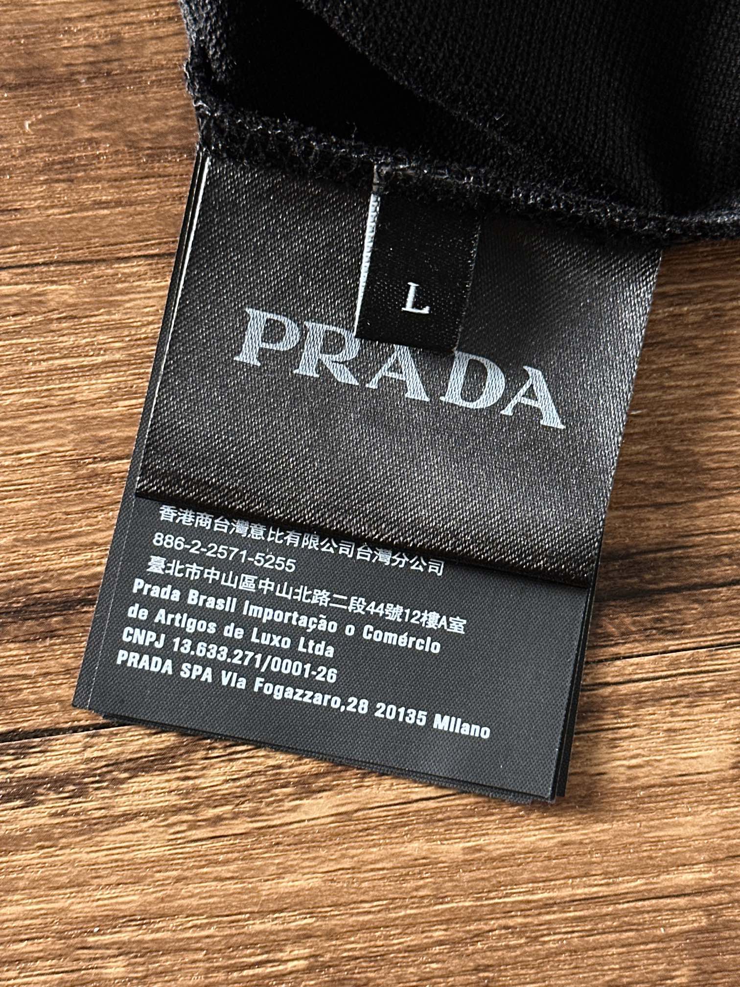Prada Male Basic Clothing Cotton Black S-m-l-xl-xxl