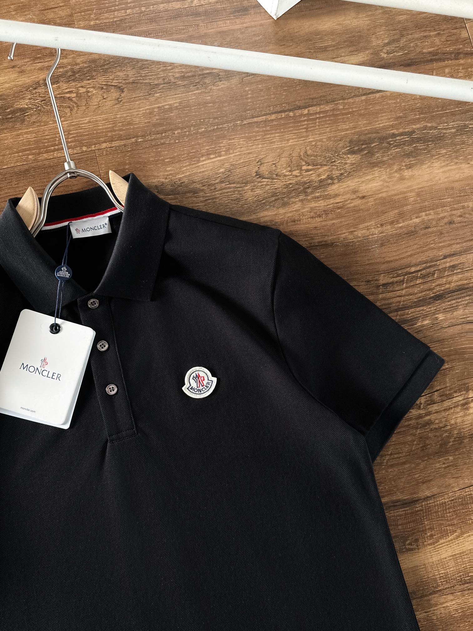 Moncler Male Basic Clothing Cotton Black S-m-l-xl-xxl