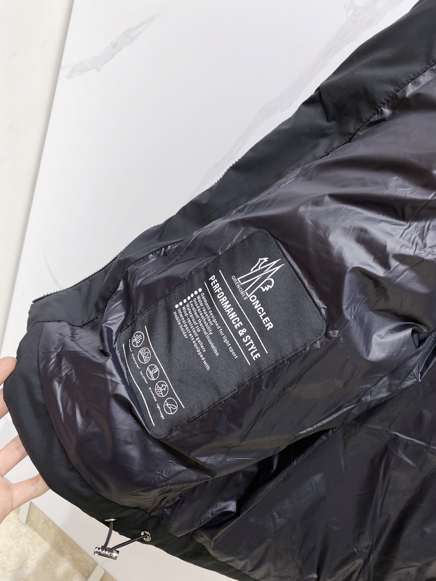 Moncler Male Down Jacket White Duck Down Black S-m-l