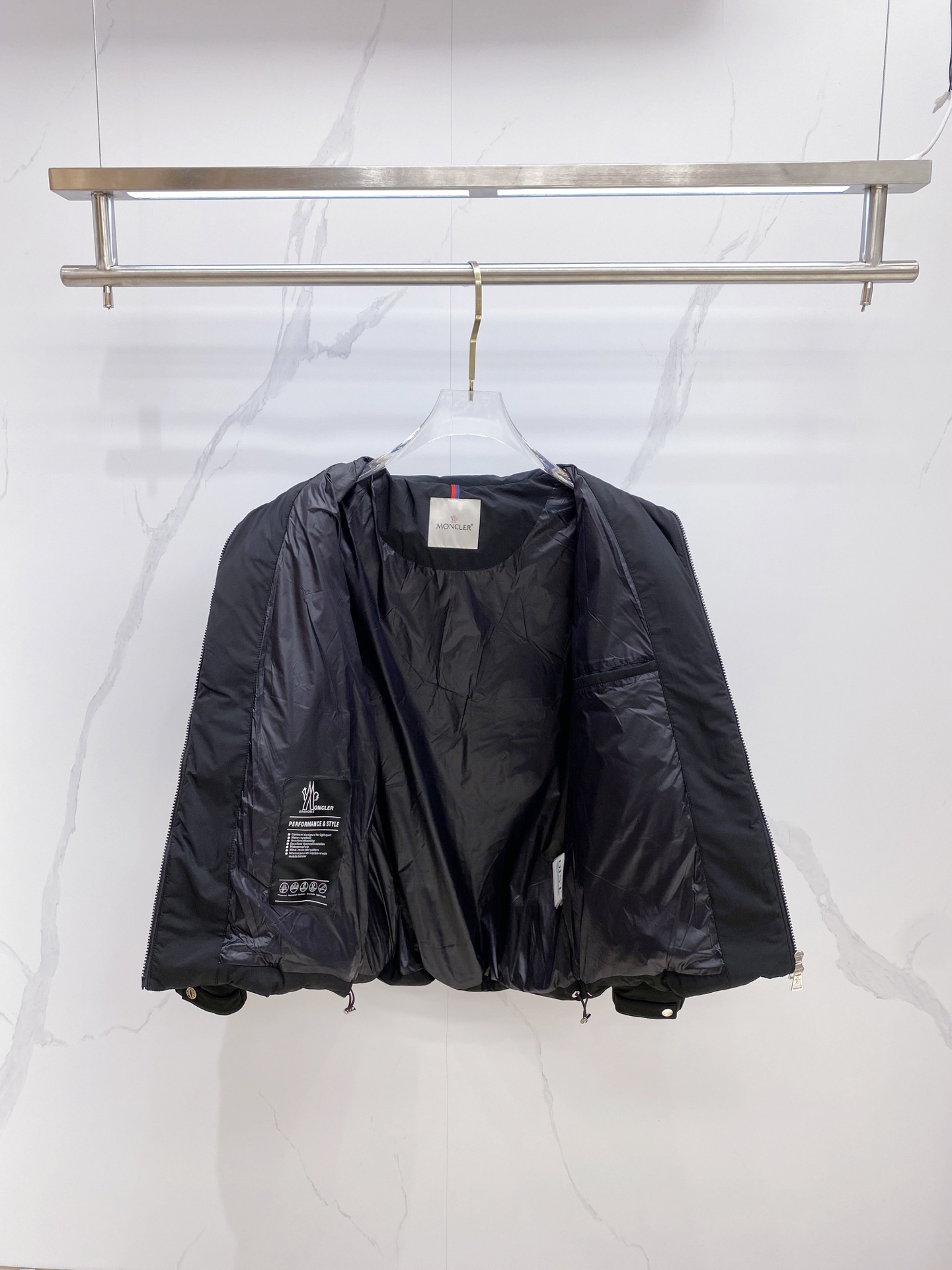 Moncler Male Down Jacket White Duck Down Black S-m-l