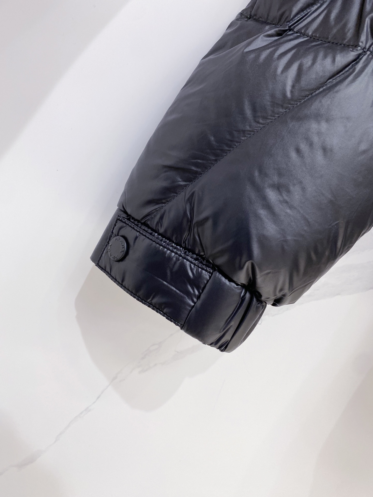 Prada Down Jacket White Duck Down Black Hooded 54-48-56-50-52