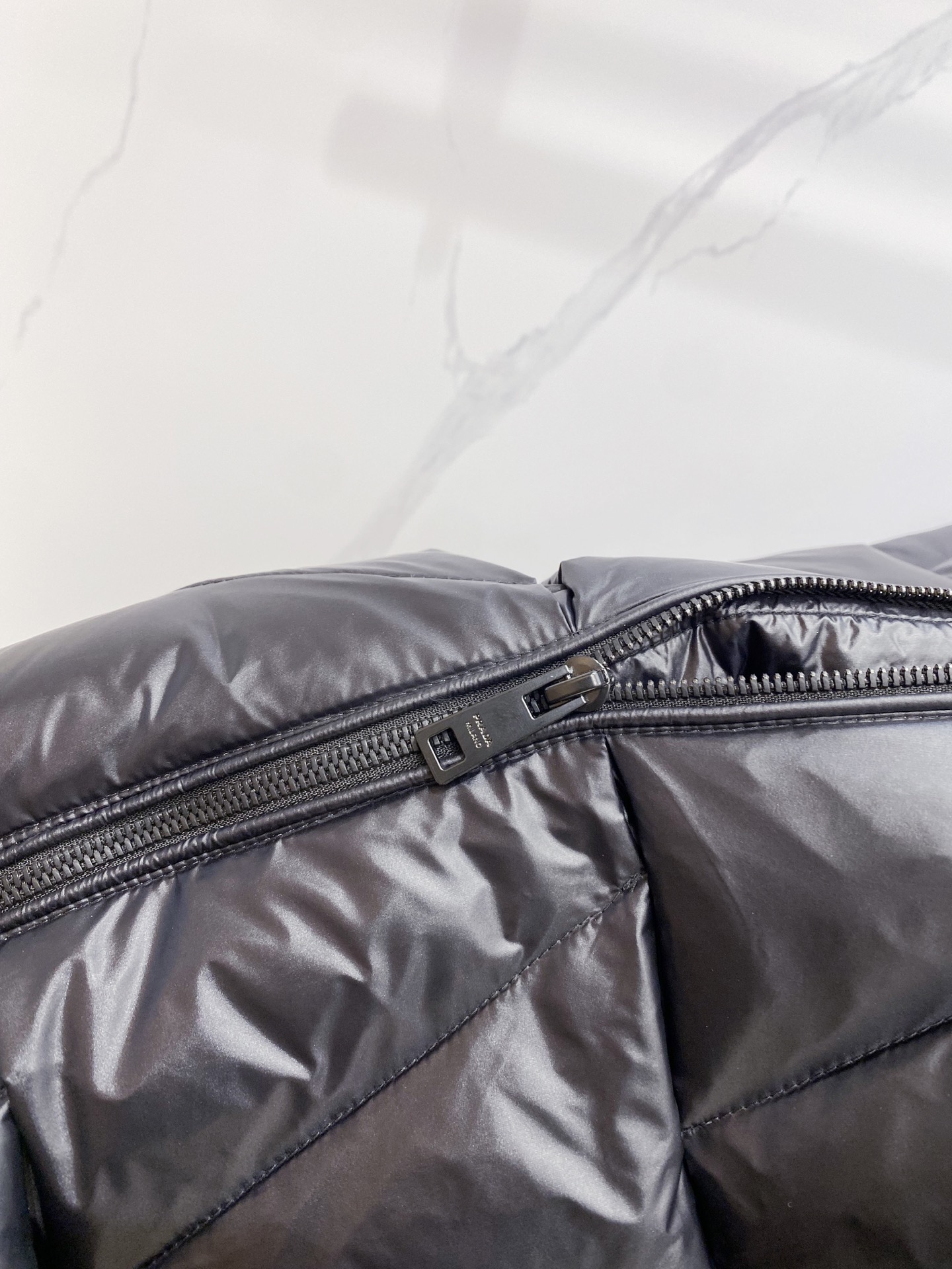 Prada Down Jacket White Duck Down Black Hooded 54-48-56-50-52