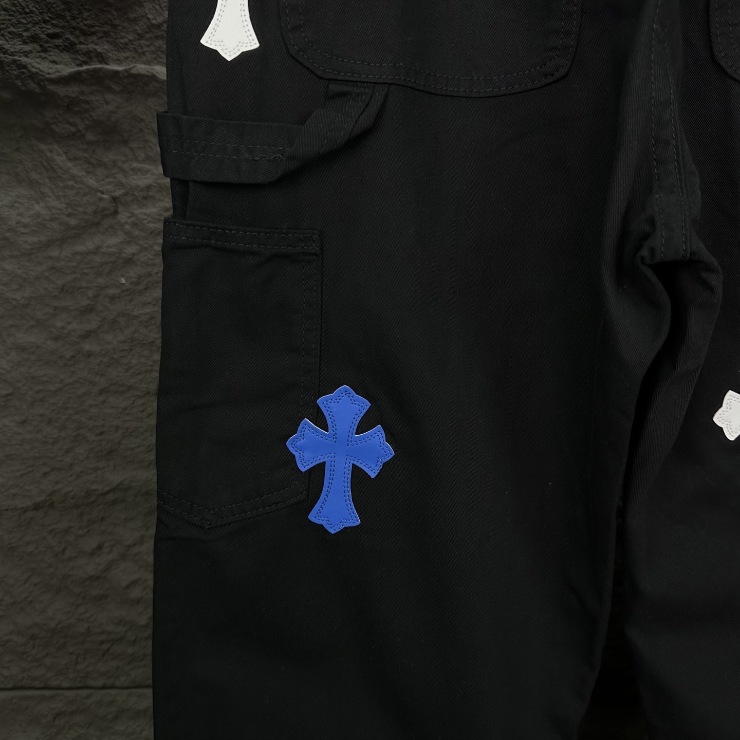 Chrome Hearts Couple Jeans Black Loose Fit