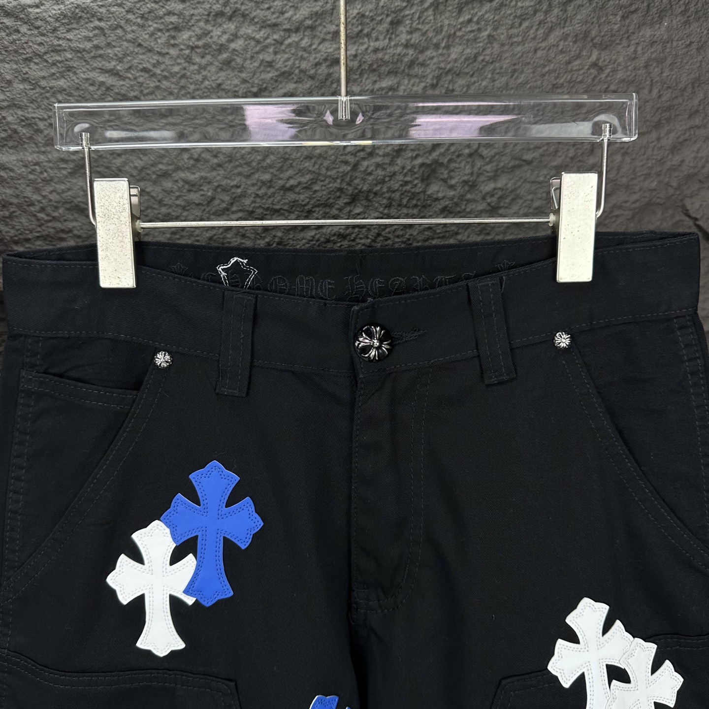 Chrome Hearts Couple Jeans Black Loose Fit