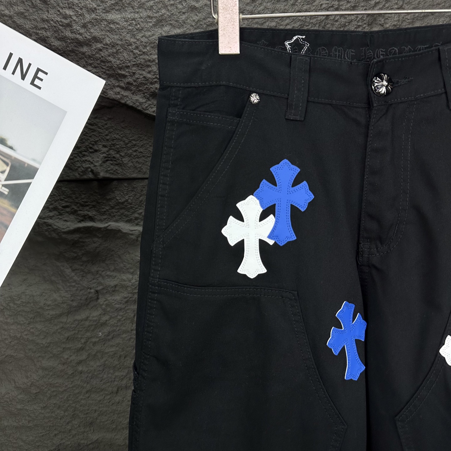 Chrome Hearts Couple Jeans Black Loose Fit