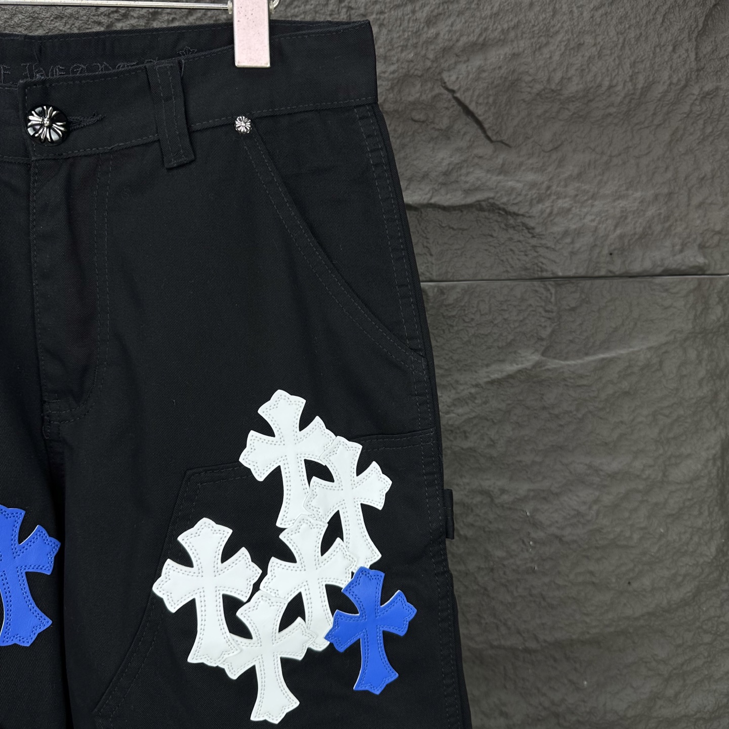 Chrome Hearts Couple Jeans Black Loose Fit