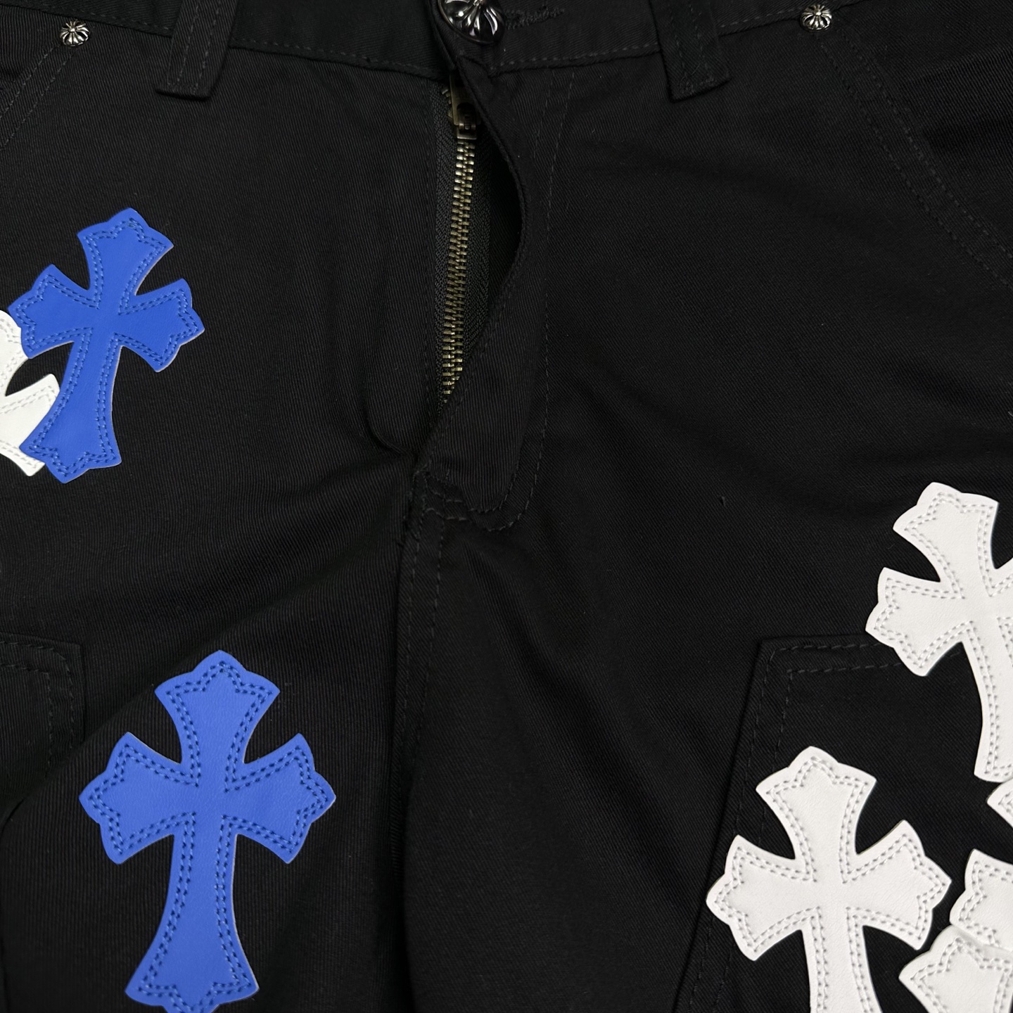 Chrome Hearts Couple Jeans Black Loose Fit