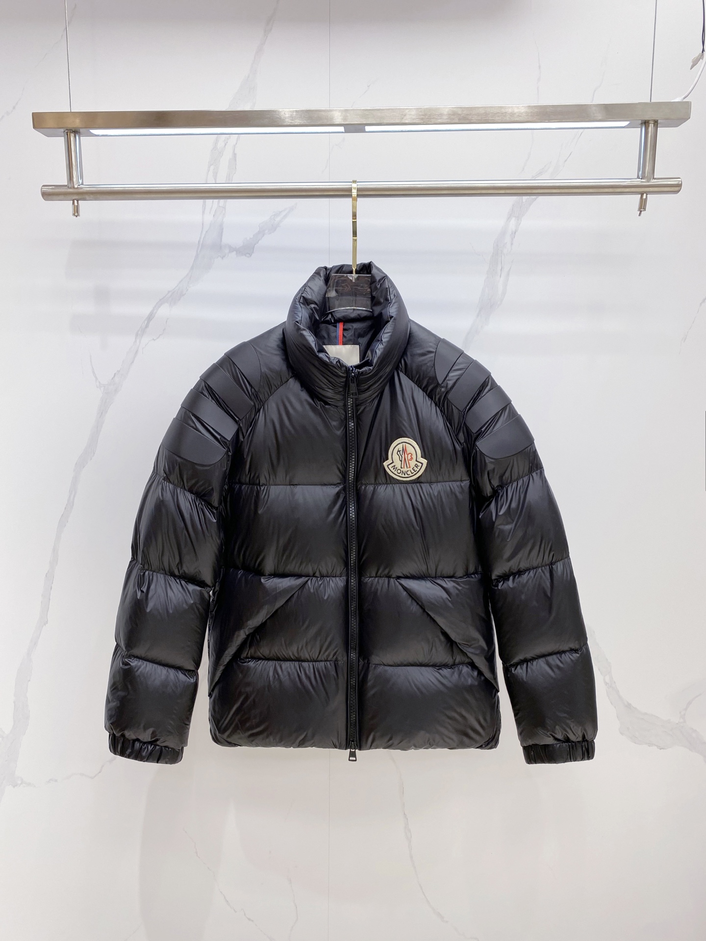 Moncler Couple Down Jacket Goose Down Black Loose Fit M-l