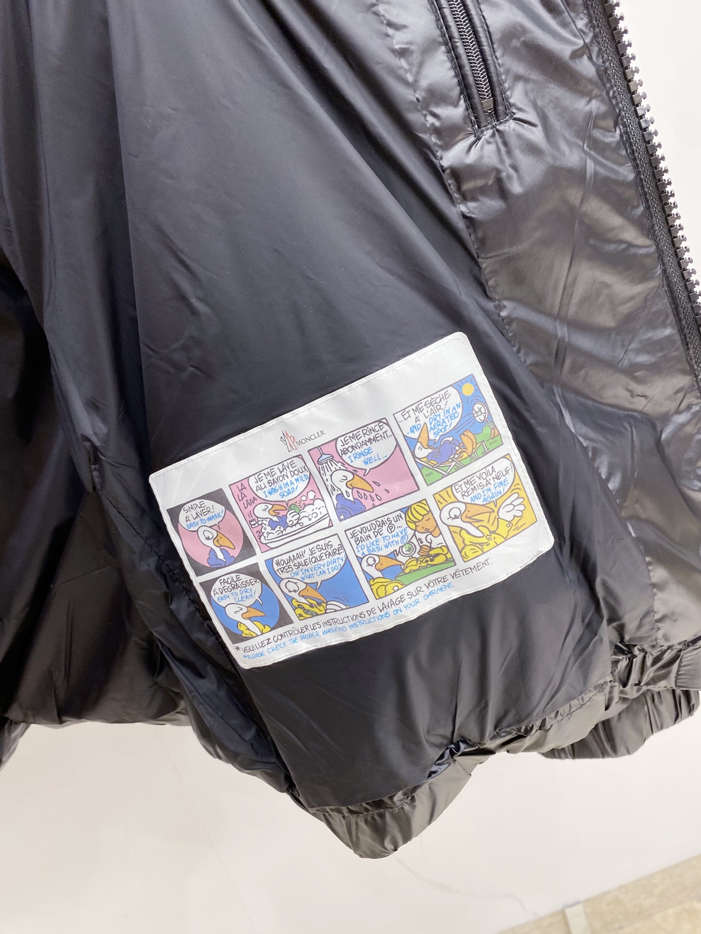 Moncler Couple Down Jacket Goose Down Black Loose Fit M-l