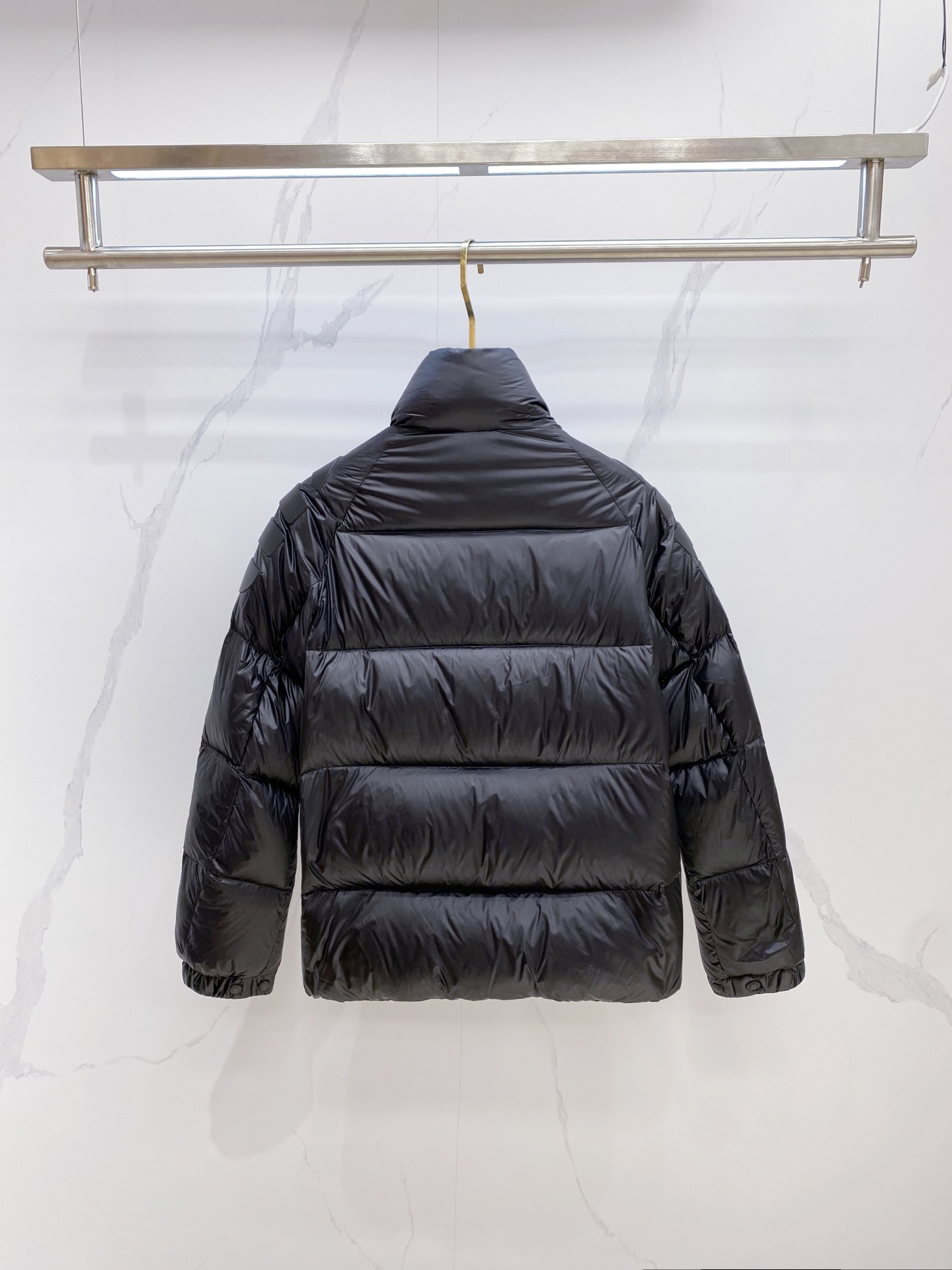 Moncler Couple Down Jacket Goose Down Black Loose Fit M-l