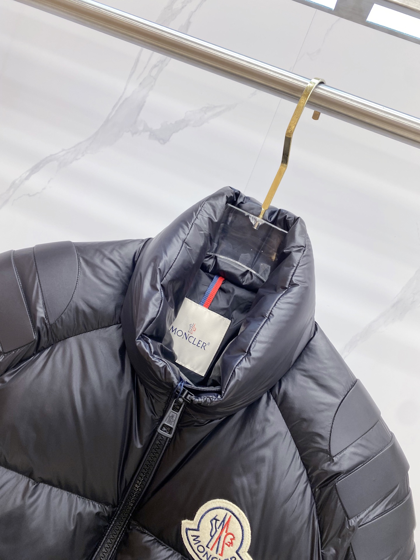 Moncler Couple Down Jacket Goose Down Black Loose Fit M-l