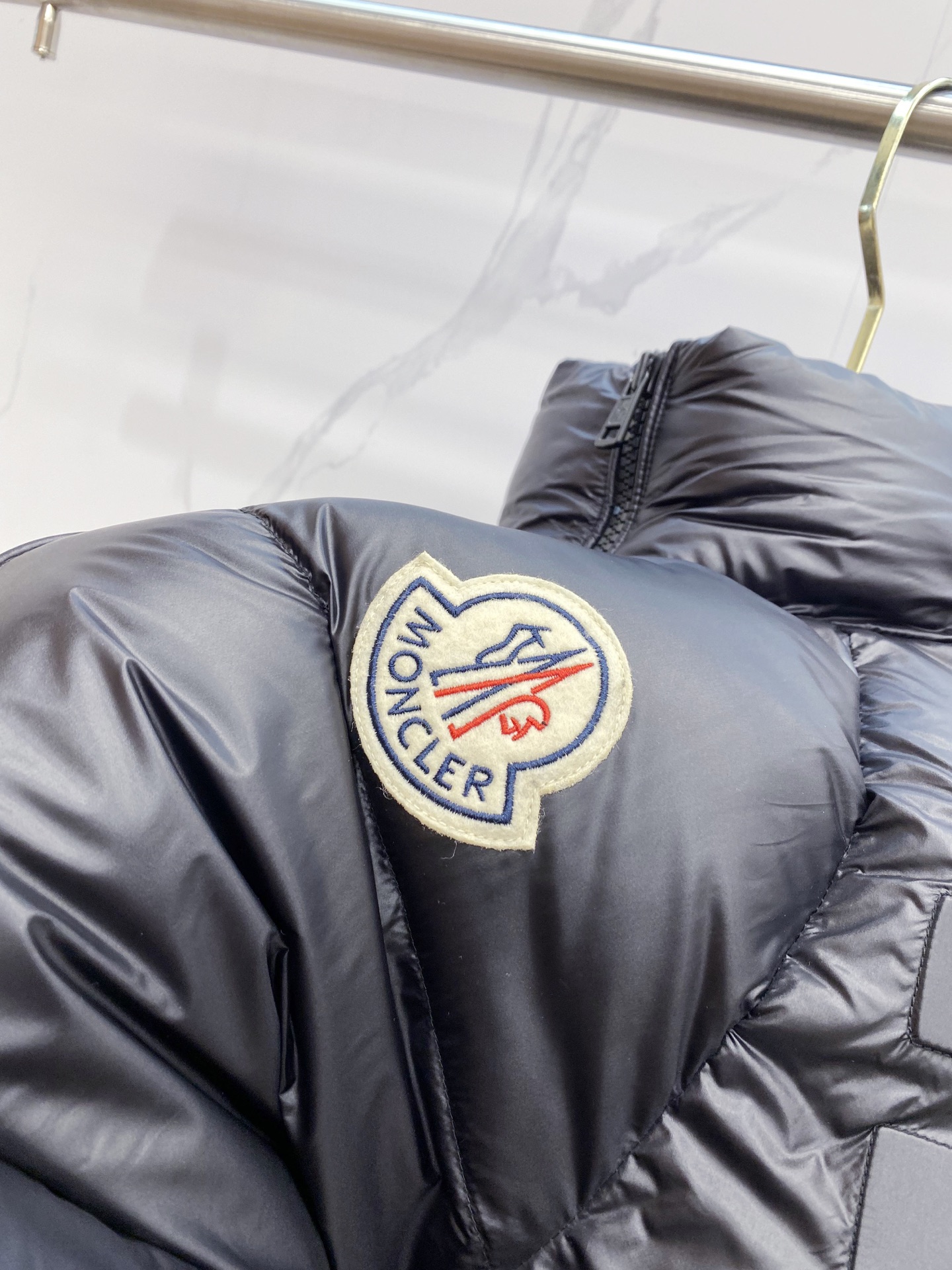 Moncler Couple Down Jacket Goose Down Black Loose Fit M-l