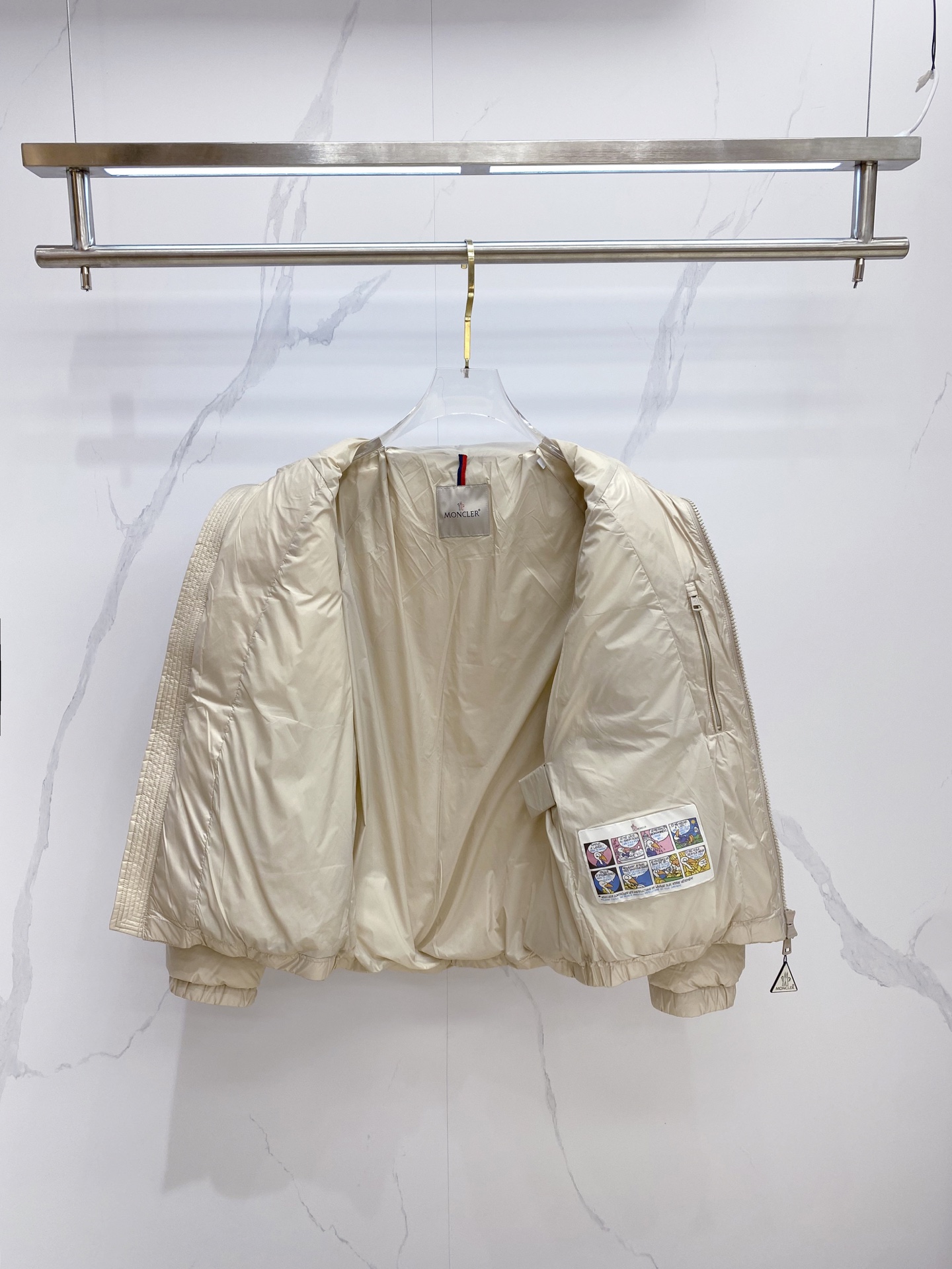 Moncler Couple Down Jacket Goose Down Black Loose Fit M-l