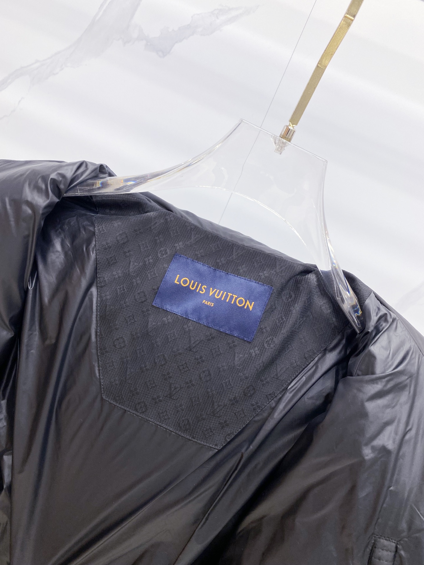 Louis Vuitton Male Down Jacket Goose Down Black Hooded S-m-l-xl