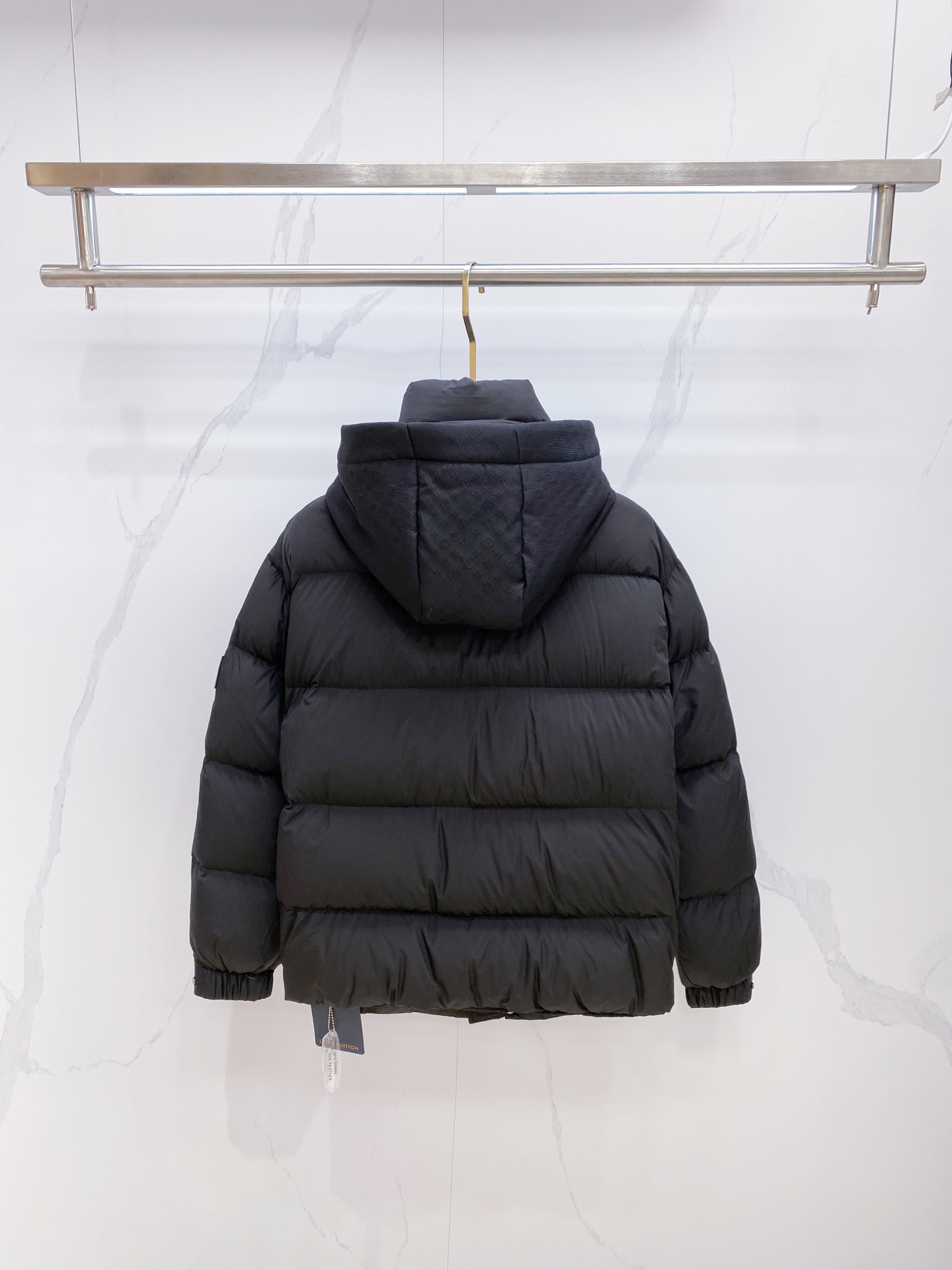 Louis Vuitton Male Down Jacket Goose Down Black Hooded S-m-l-xl