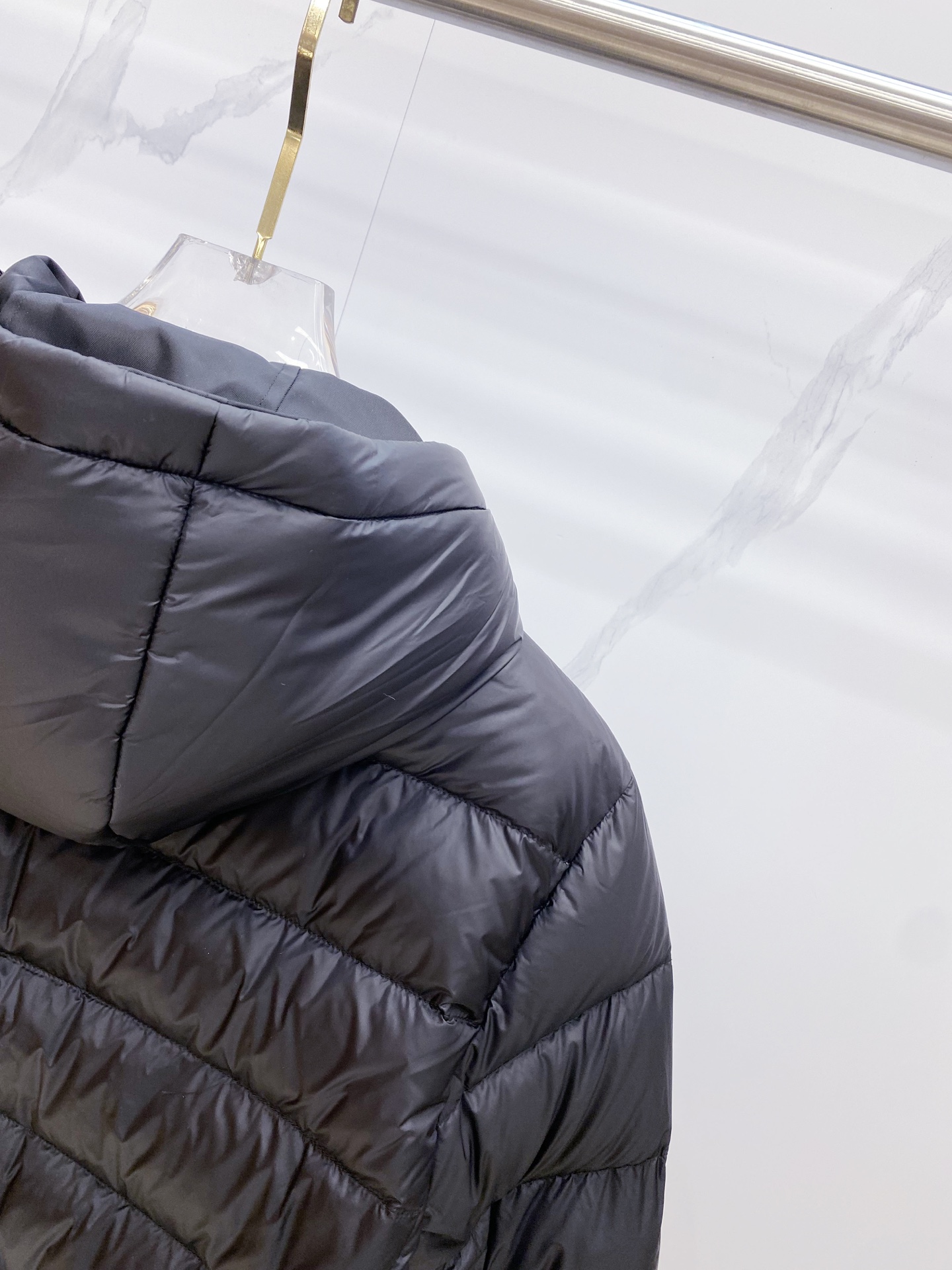 Prada Down Jacket Black Hooded M-54-48-56-50-52