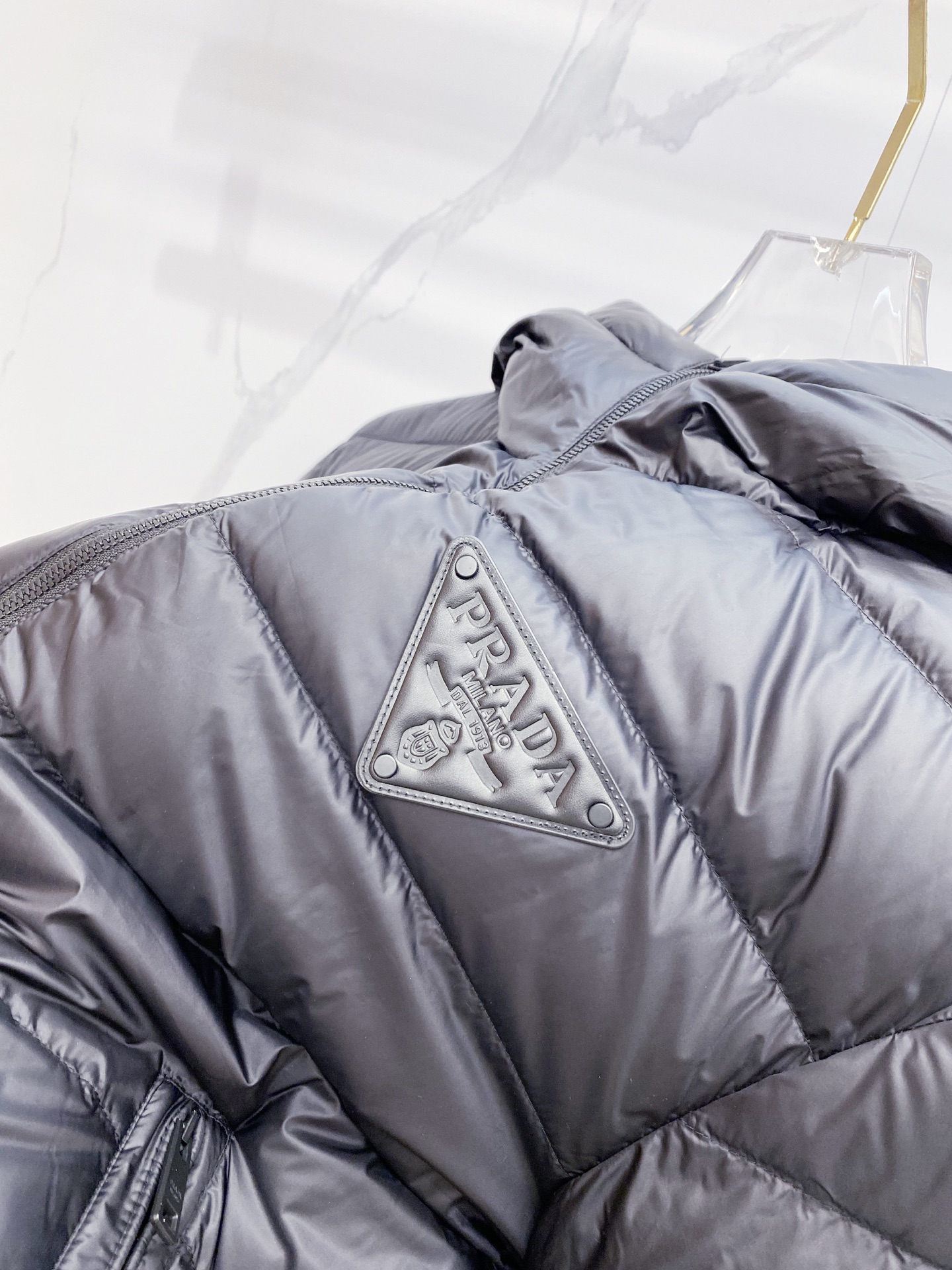 Prada Down Jacket Black Hooded M-54-48-56-50-52