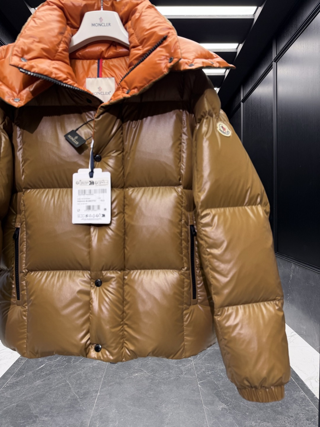 Moncler Male Down Jacket Goose Down Brown Hooded S-m-l
