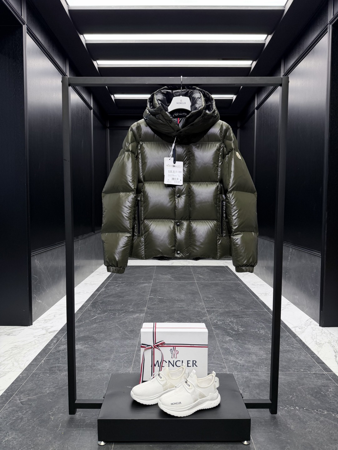 Moncler Male Down Jacket Goose Down Brown Hooded S-m-l