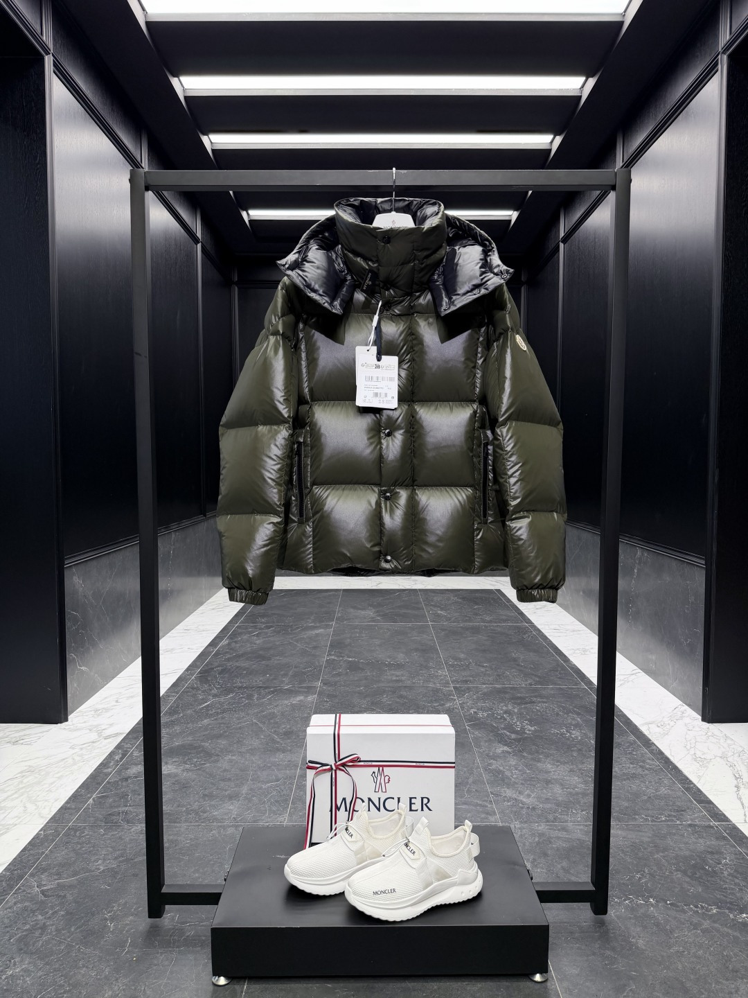 Moncler Male Down Jacket Goose Down Brown Hooded S-m-l