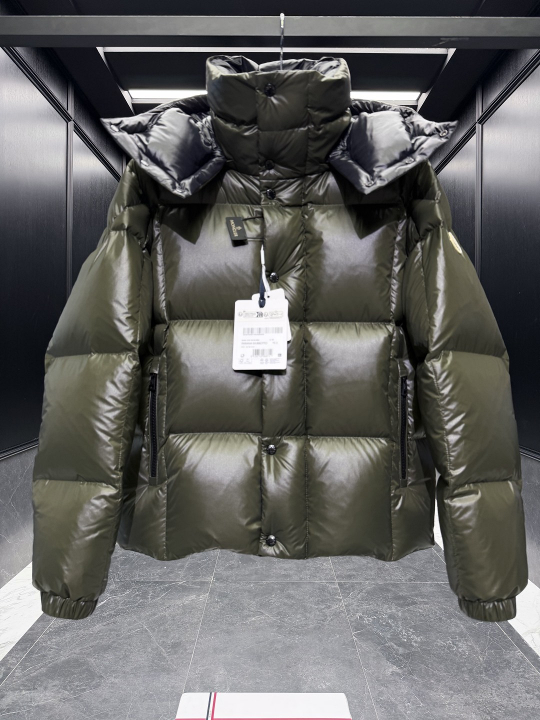 Moncler Male Down Jacket Goose Down Brown Hooded S-m-l