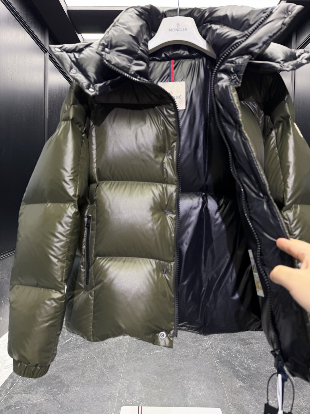 Moncler Male Down Jacket Goose Down Brown Hooded S-m-l