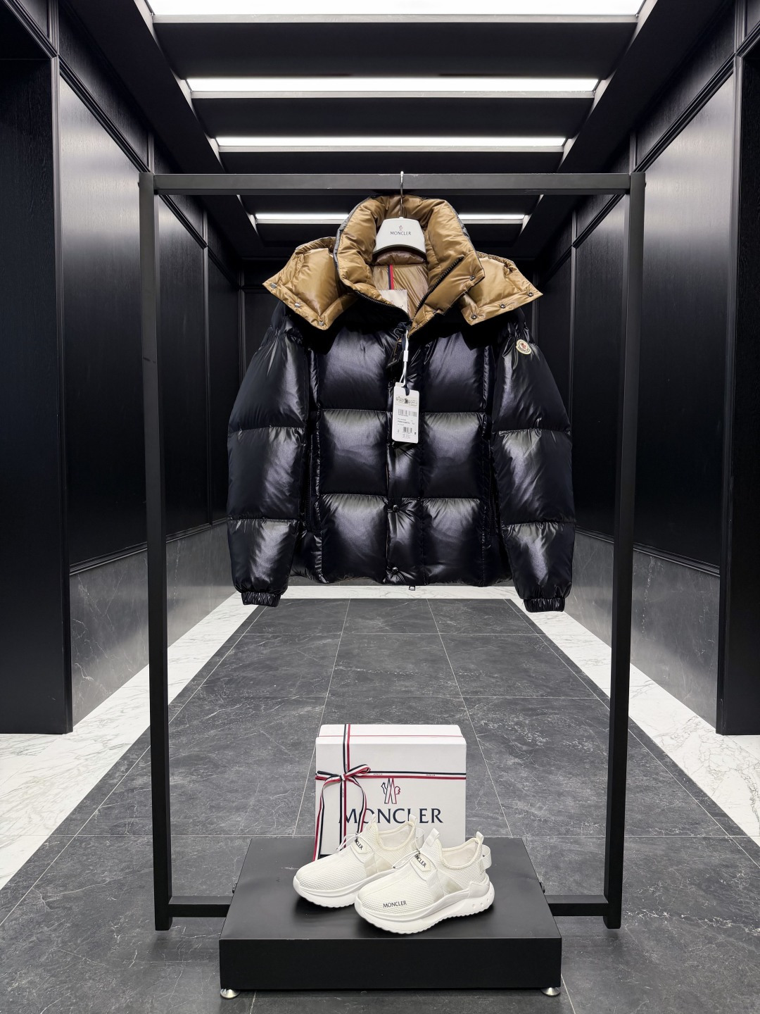 Moncler Male Down Jacket Goose Down Brown Hooded S-m-l