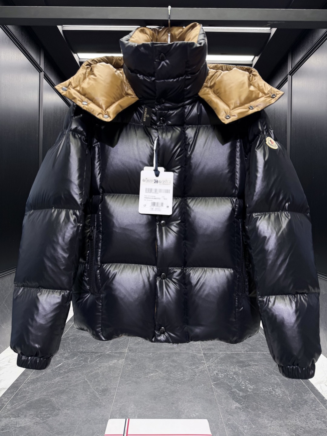 Moncler Male Down Jacket Goose Down Brown Hooded S-m-l