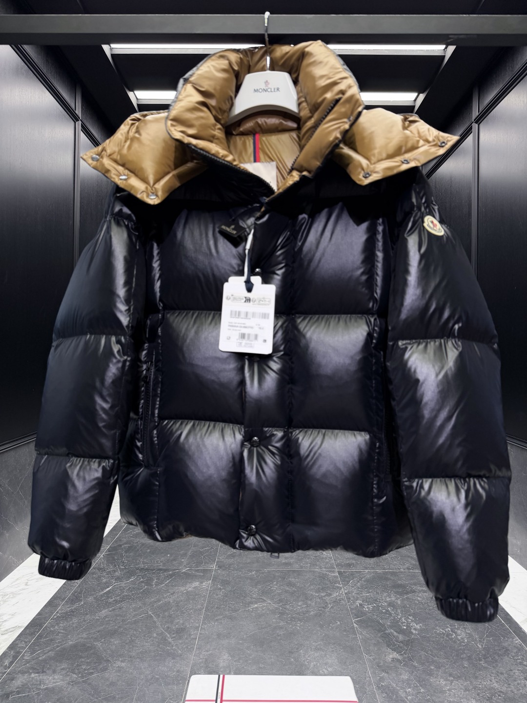 Moncler Male Down Jacket Goose Down Brown Hooded S-m-l
