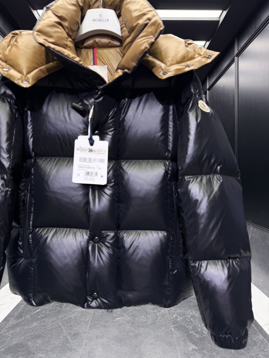 Moncler Male Down Jacket Goose Down Brown Hooded S-m-l
