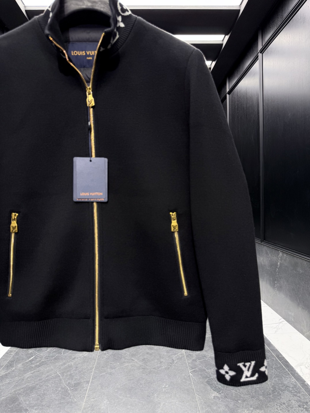 Louis Vuitton Jacket Wool Black S-m-l