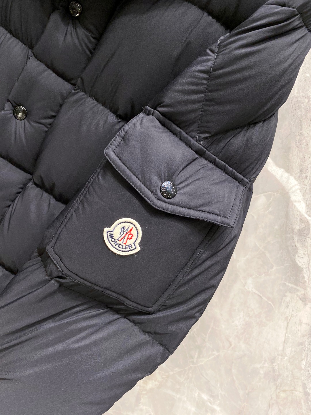Moncler Down Jacket Polyester Black S-m-l