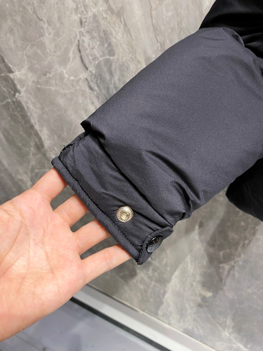 Moncler Down Jacket Polyester Black S-m-l