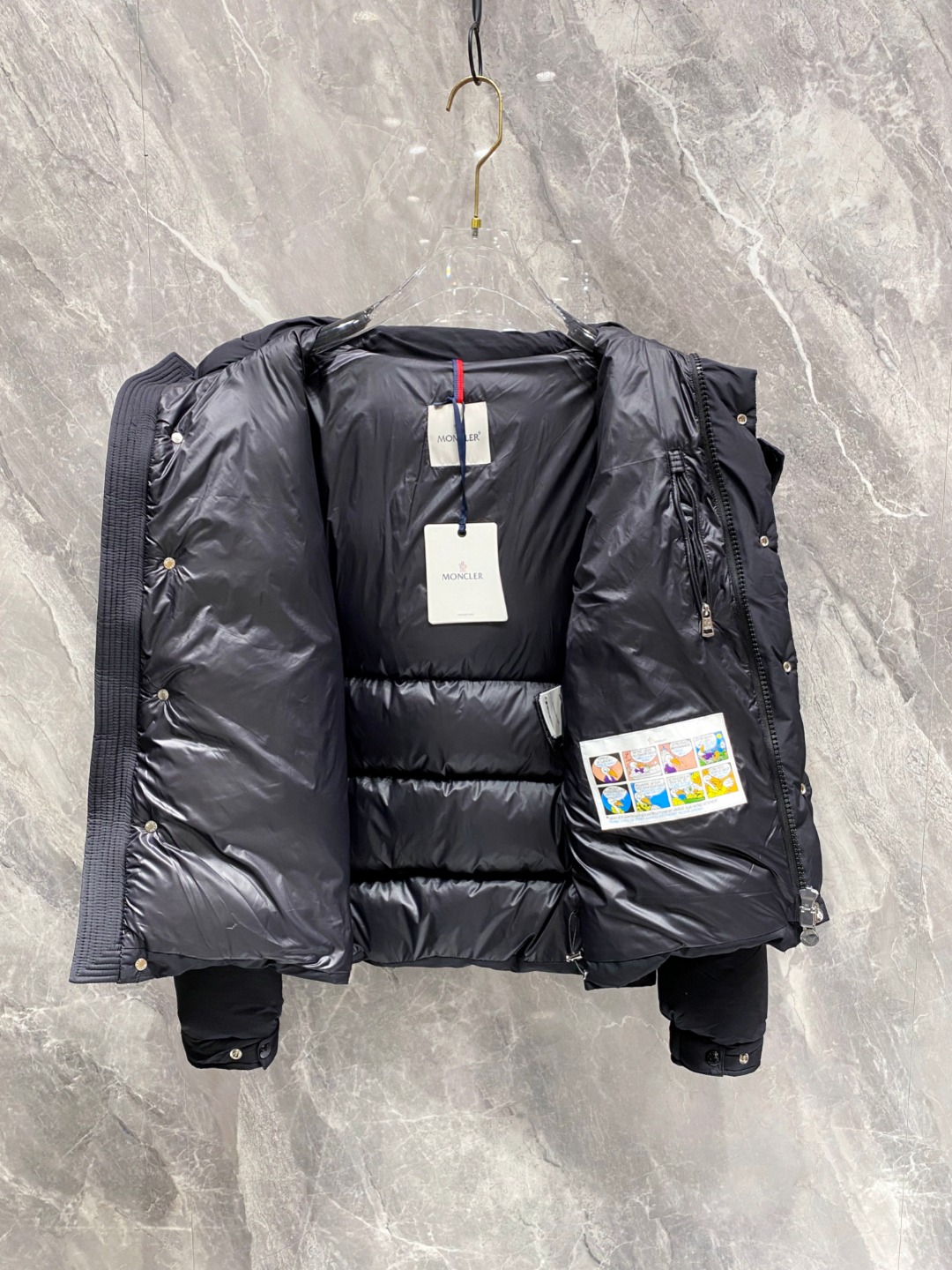 Moncler Down Jacket Polyester Black S-m-l