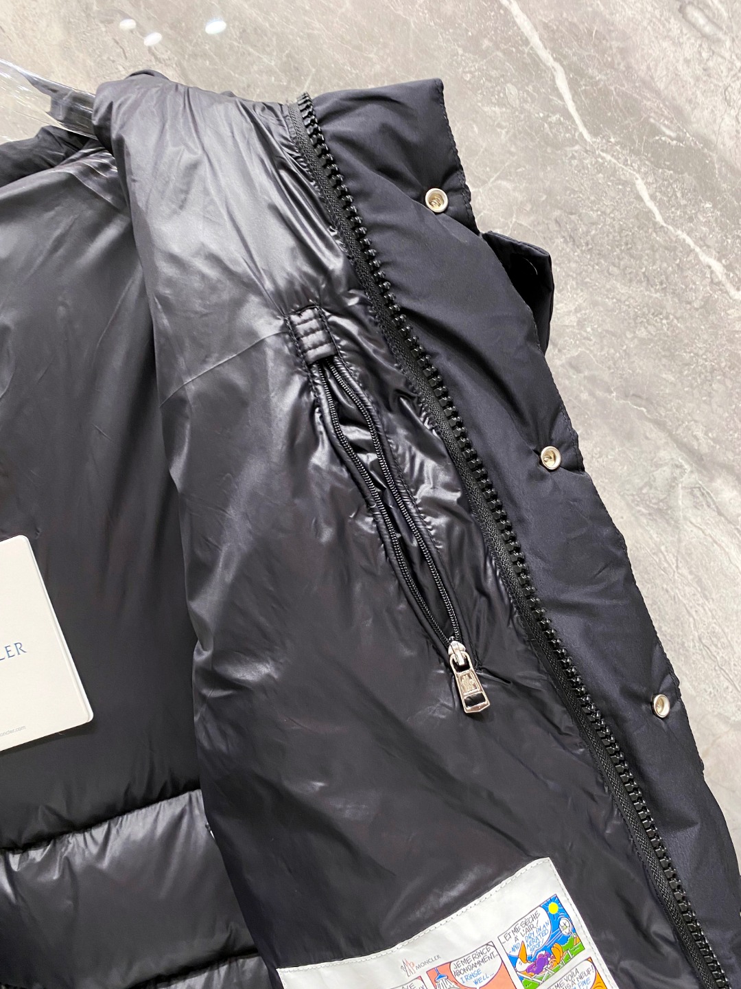 Moncler Down Jacket Polyester Black S-m-l