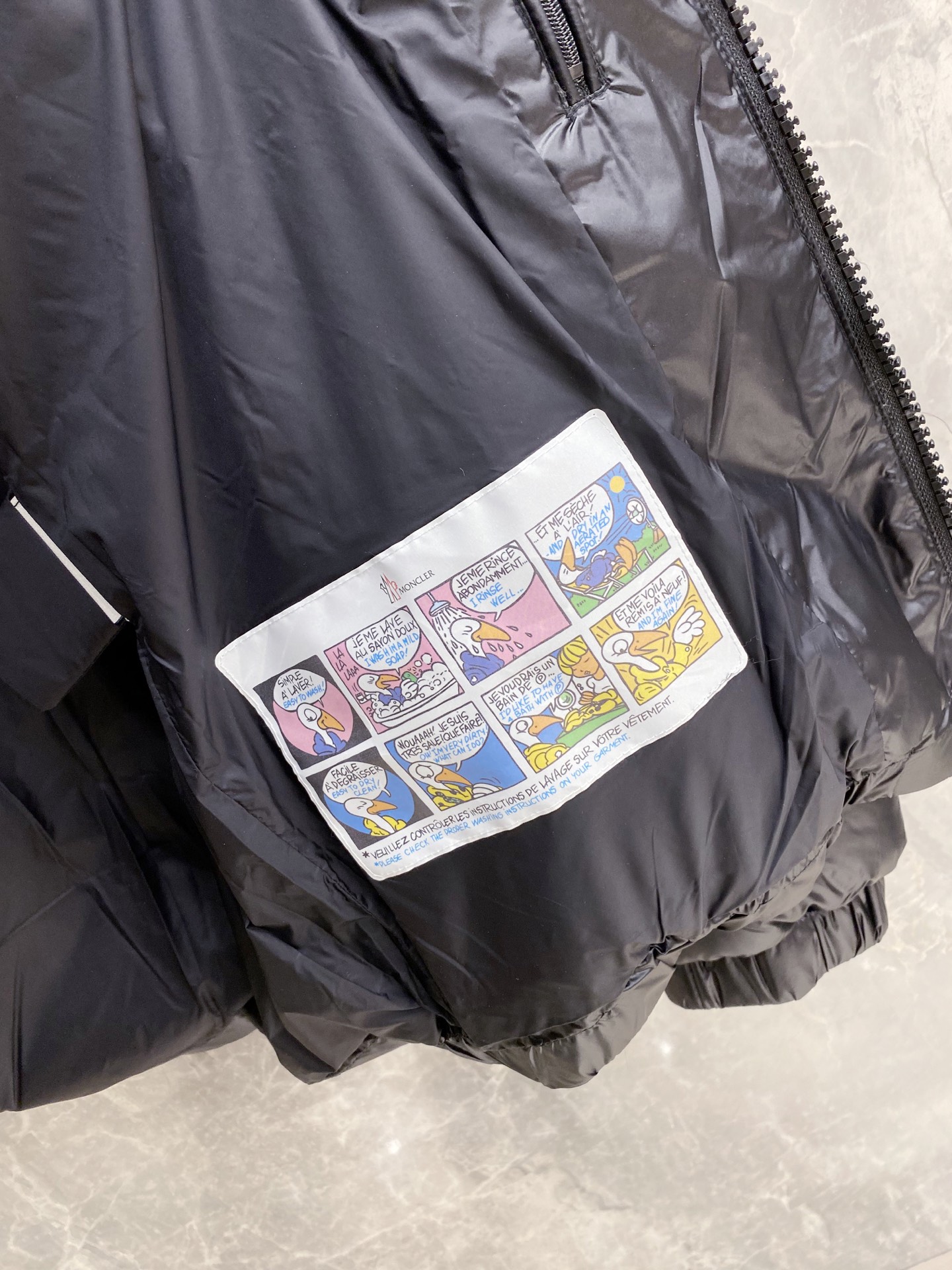 Moncler Couple Down Jacket Goose Down Black Loose Fit M-l