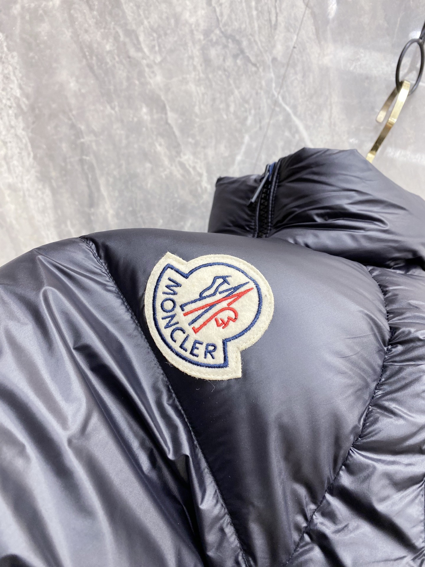 Moncler Couple Down Jacket Goose Down Black Loose Fit M-l