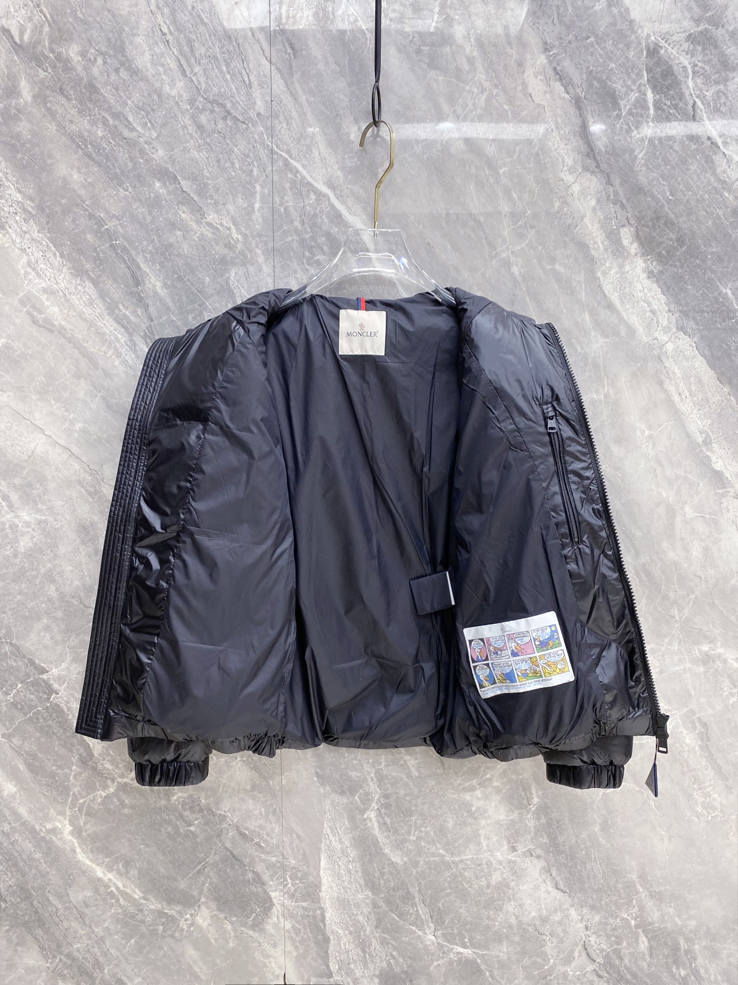 Moncler Couple Down Jacket Goose Down Black Loose Fit M-l