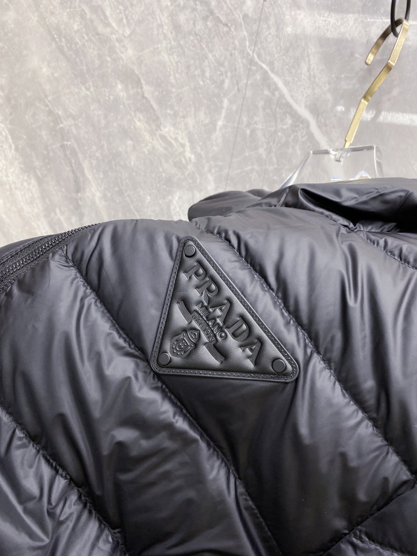 Prada Down Jacket Black Hooded M-54-48-56-50-52