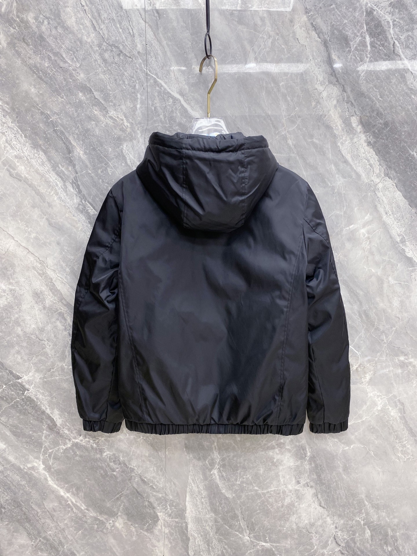 Prada Down Jacket Black Hooded M-54-48-56-50-52