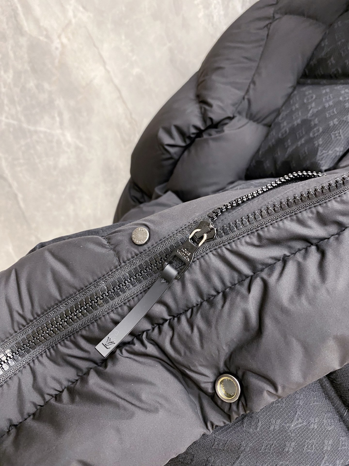 Louis Vuitton Male Down Jacket Goose Down Black Hooded S-m-l-xl