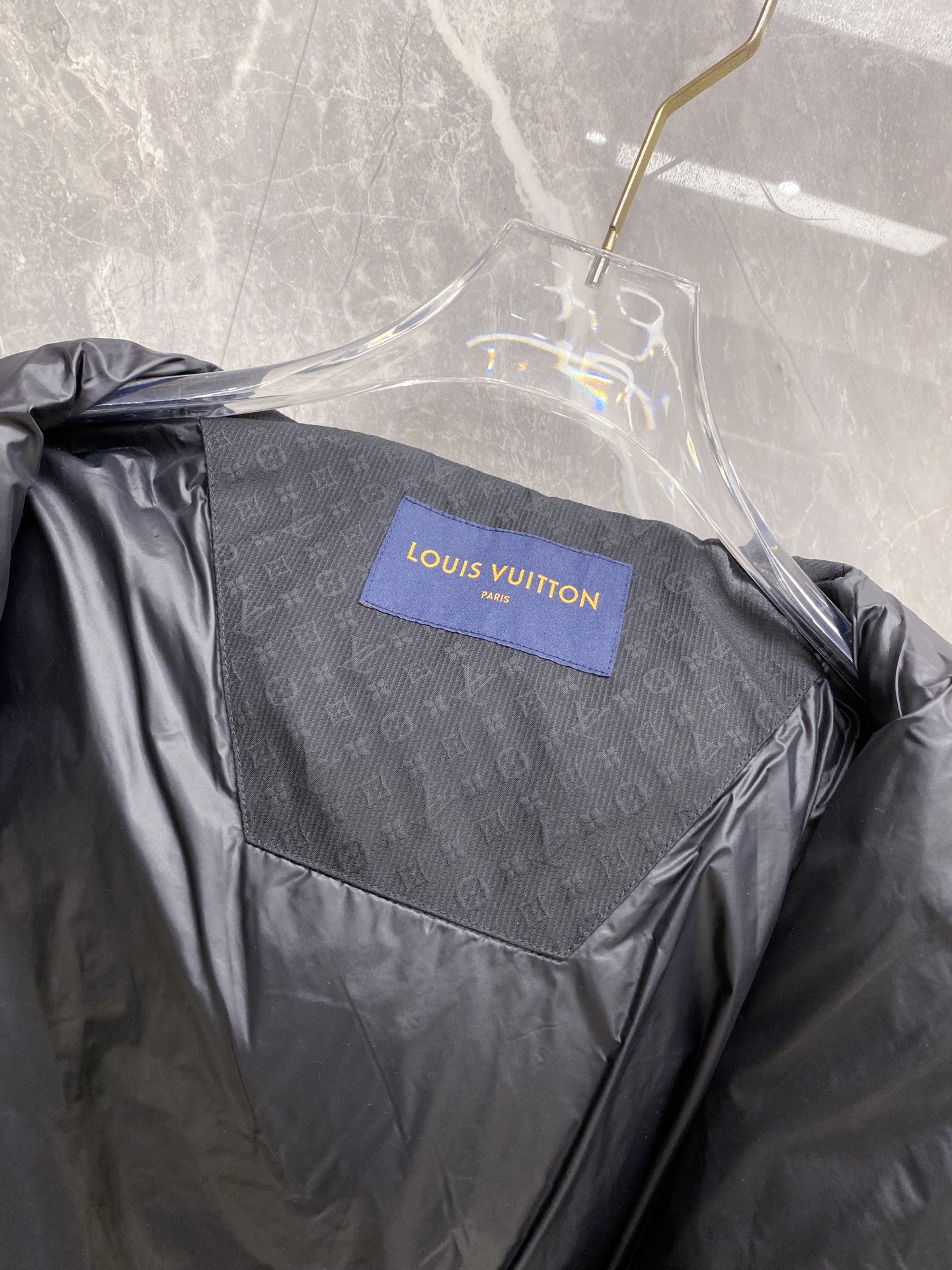 Louis Vuitton Male Down Jacket Goose Down Black Hooded S-m-l-xl