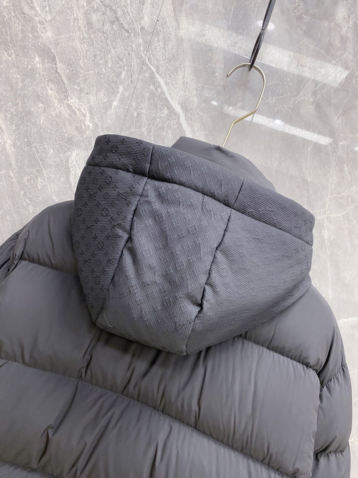 Louis Vuitton Male Down Jacket Goose Down Black Hooded S-m-l-xl