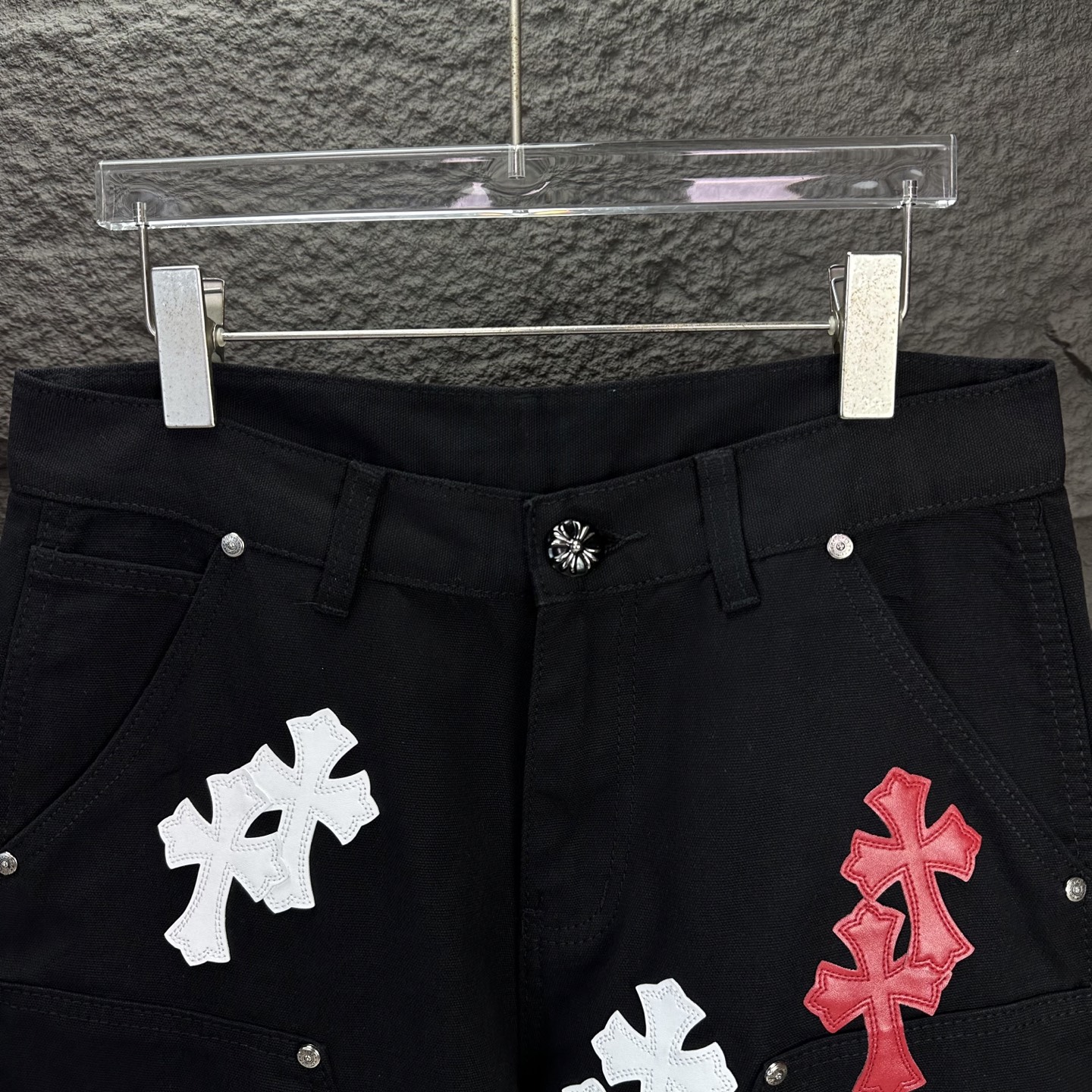 Chrome Hearts Couple Jeans Black Loose Fit