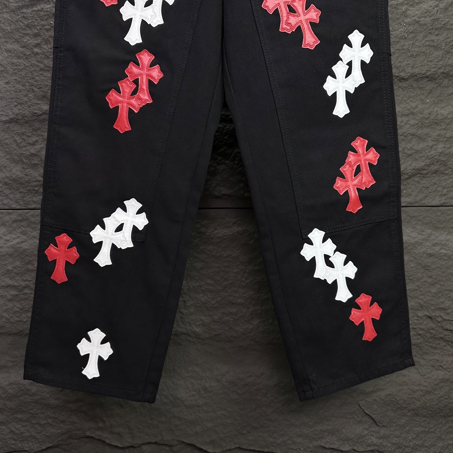 Chrome Hearts Couple Jeans Black Loose Fit