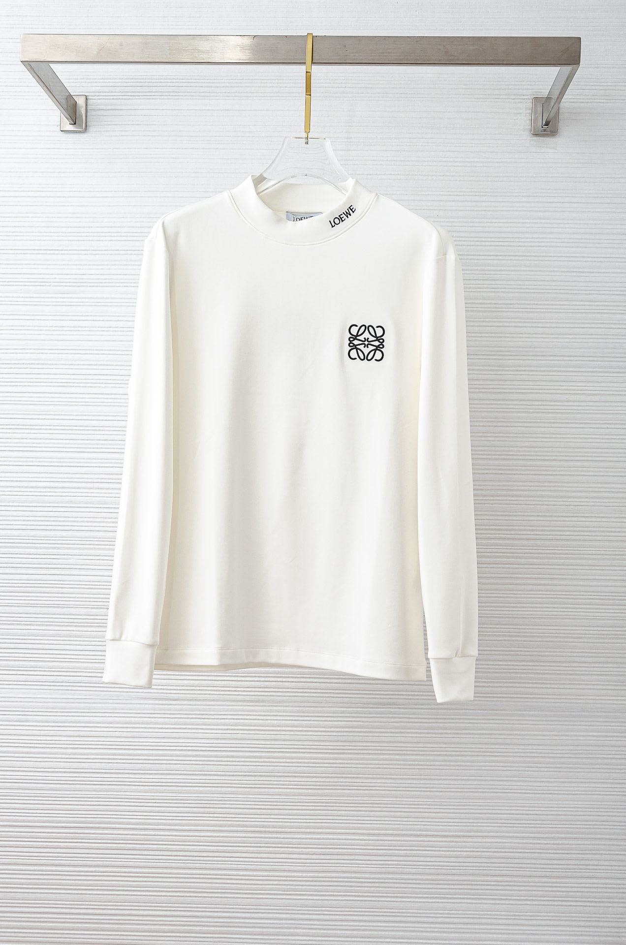 Loewe Male Shirt Black Fleece Lined S-l-xxl