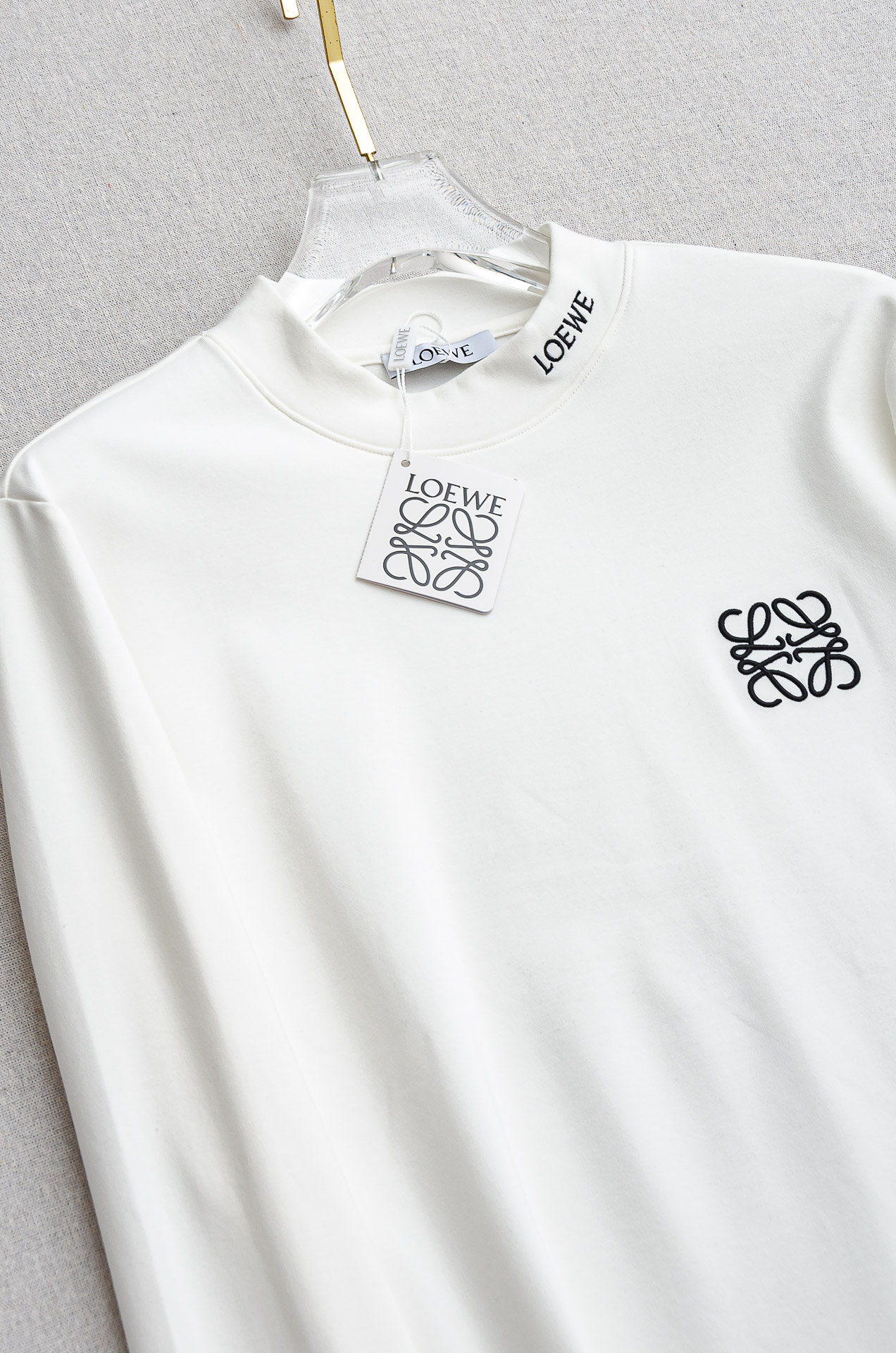 Loewe Male Shirt Black Fleece Lined S-l-xxl