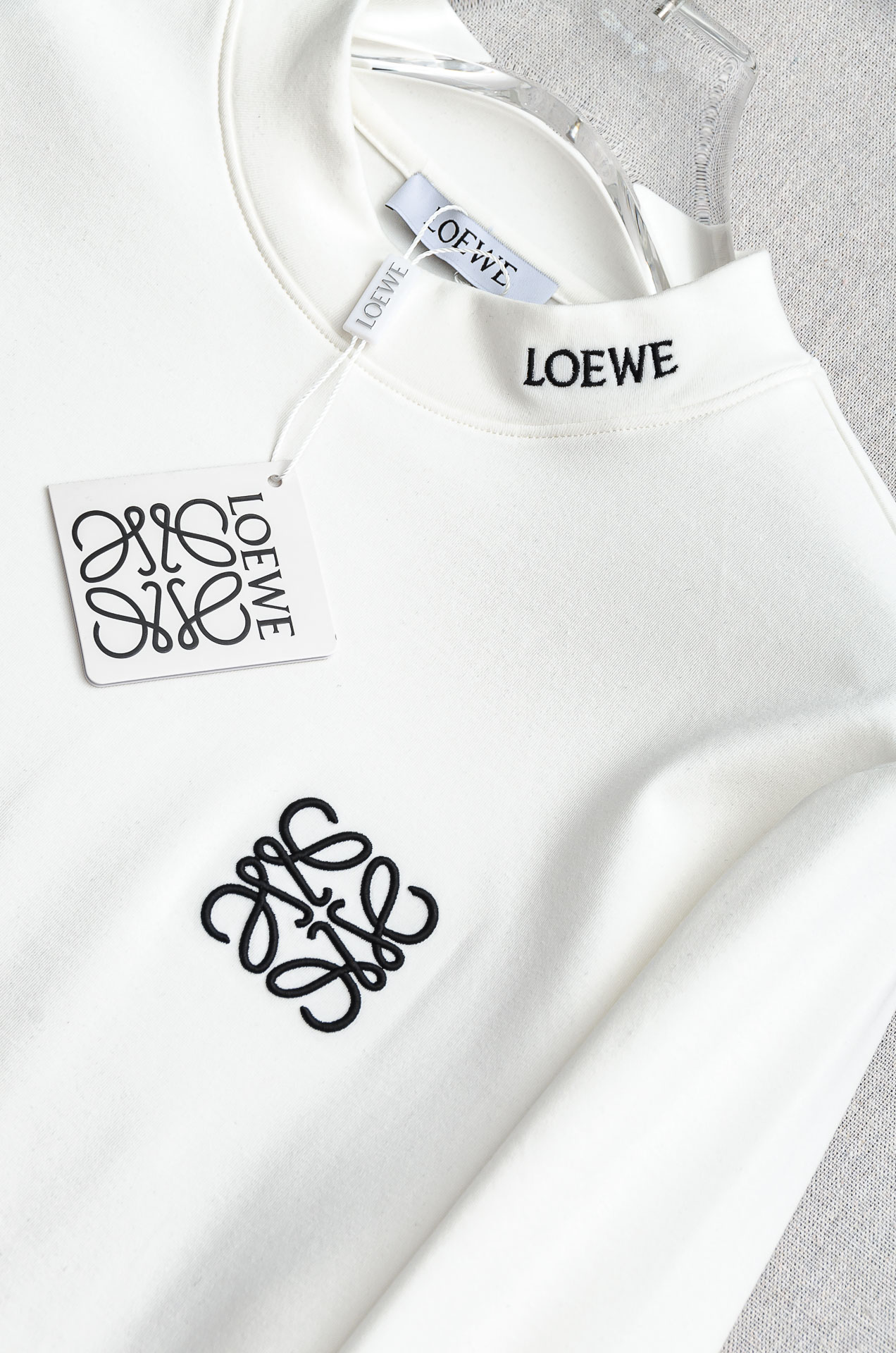 Loewe Male Shirt Black Fleece Lined S-l-xxl